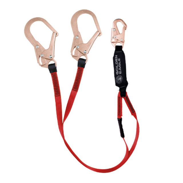 Amortiguador con doble línea de vida plana de 1.83 mts gancho grande mod. SAWDG-18 mca. GOLDEN EAGLE