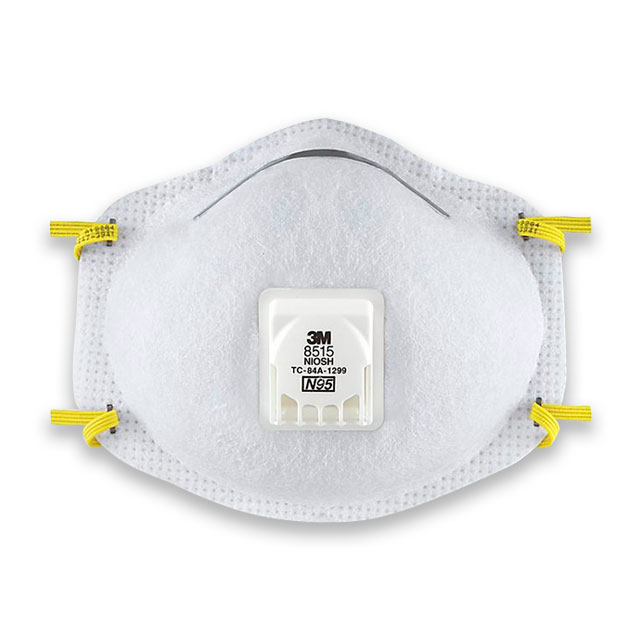 Caja c/ 10 piezas de mascarilla desechable con válvula polvos y neblinas N95 mod. 8515 mca. 3M