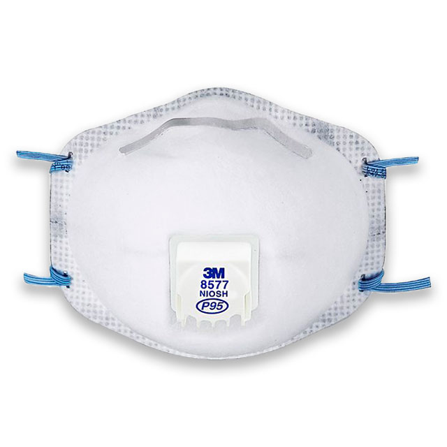 Caja c/ 10 piezas de mascarilla desechable con válvula P95 mod. 8577 mca. 3M