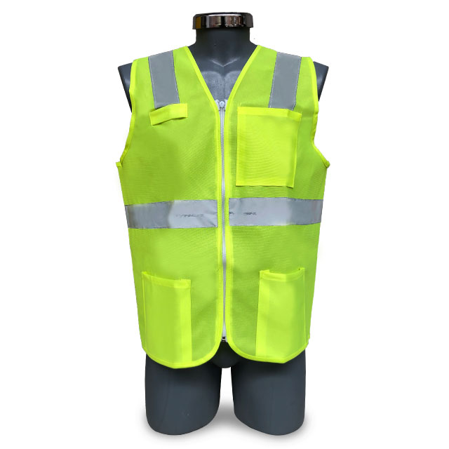 chaleco de poliéster con reflejante textil modelo eco1020 marca JYRSA 