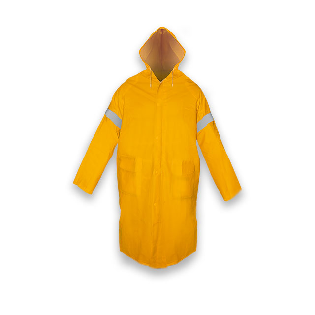 Impermeable tipo gabardina con reflejante modelo DZ1001R marca MRS *sobre pedido*