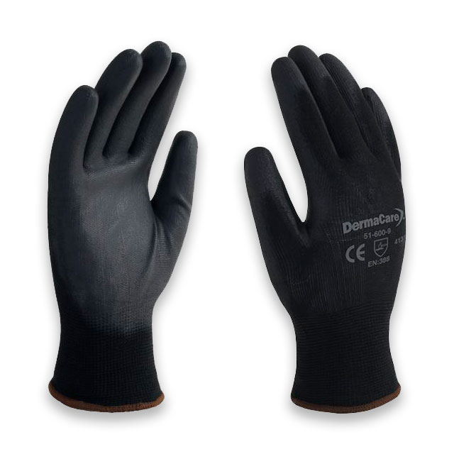 guante de nylon recubierto de poliuretano marca DERMACARE modelo 51600 *sobre pedido 