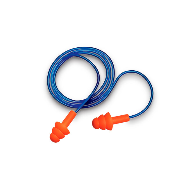 tapón auditivo reutilizable con cordón y cajita nrr 27 db modelo sq1004 marca MRS 