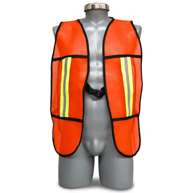 Chaleco de malla con broche tipo samsonite reflejante textil unitalla Mod. CH01