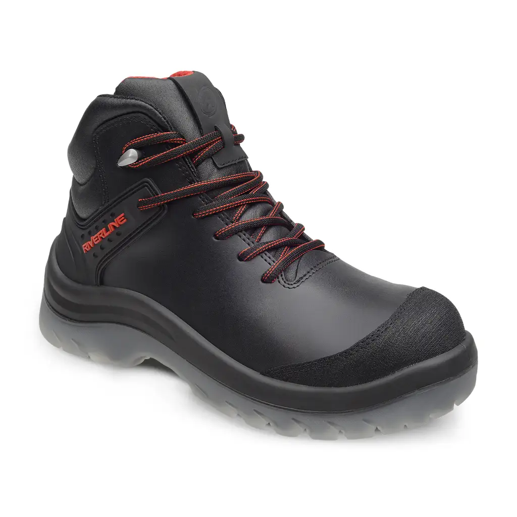Zapato de seguridad de micro piel con casquillo dieléctrico ergonómico modelo AIR GTX , marca Riverline *Sobre Pedido*