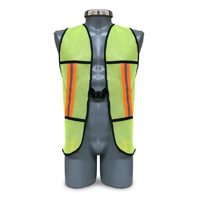 Chaleco de malla con broche tipo samsonite reflejante textil unitalla Mod. CH01