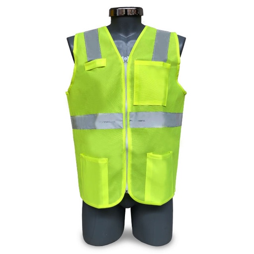 chaleco de poliéster con reflejante textil modelo eco1020 marca JYRSA 