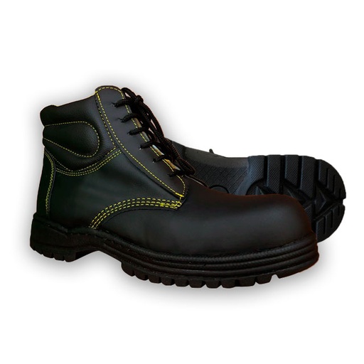 [800-2] Zapato de seguridad de piel negra casquillo de poliamida suela duty marca Tom Horse modelo 800 Talla 22  *Ultimos pares*